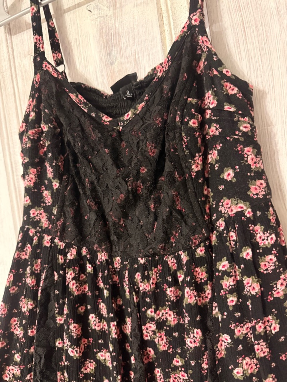 Floral Lace Panel Black Maxi Dress - Torrid - Picture 5 of 8